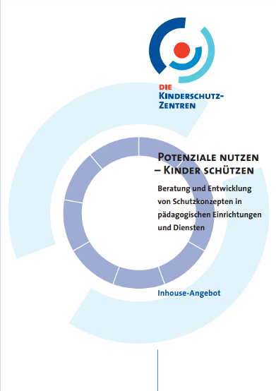 Vorschaubild zur Broschüre zum Inhouse-Angebot "Beratung und Entwicklung von Schutzkonzepten in pädagogischen Einrichtungen und Diensten"